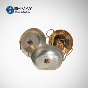 Shivay Royal Brass Kadhai | Royal Serve Brass Mathar Kadhai | Classic Gold Mathar Kadhai