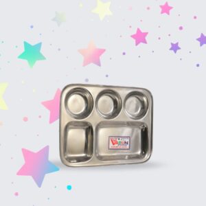 Vivaan Steel Bhojan Thal |stainless Steel | Royal Thal | Classic Dining Thal | Steel Serveware